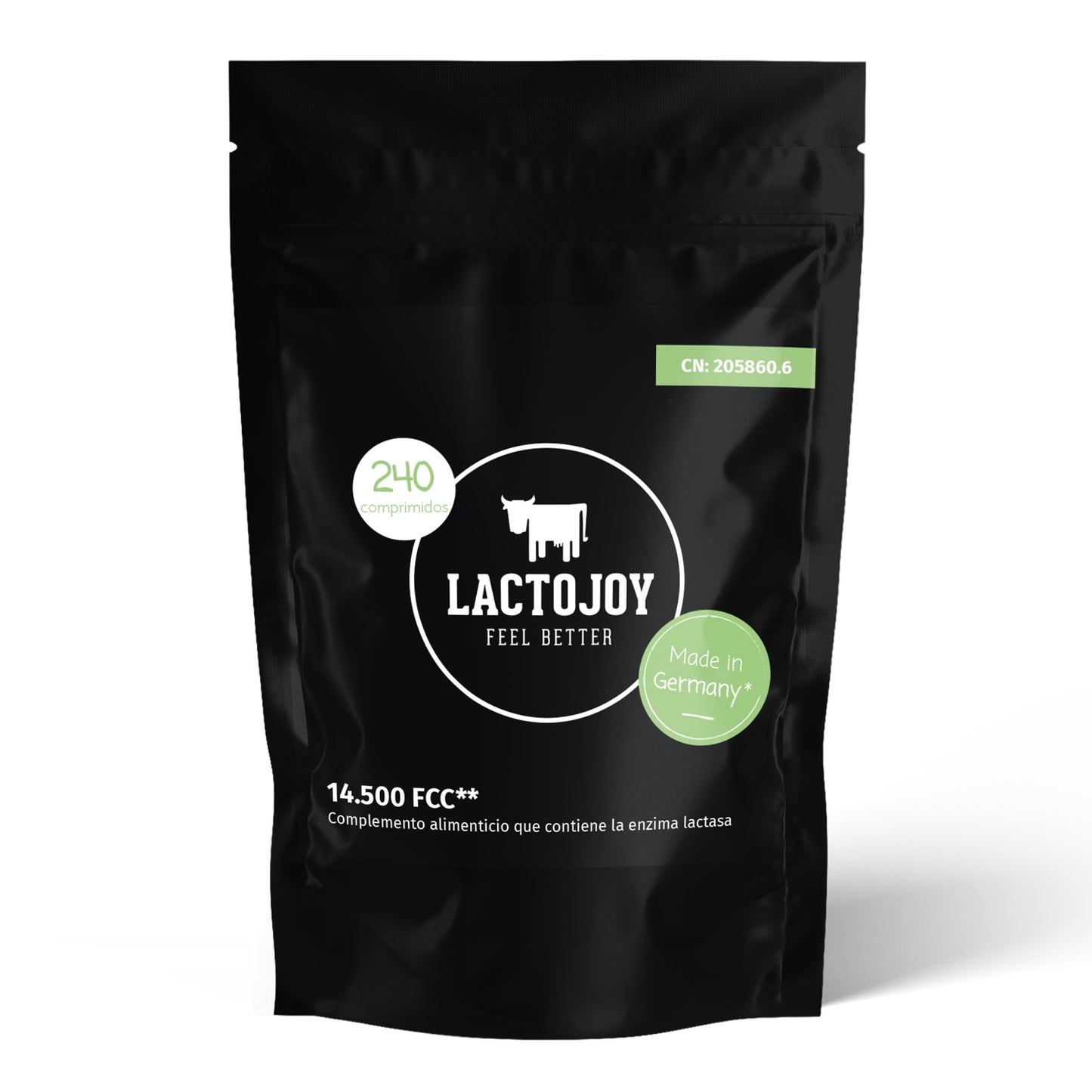 LactoJoy Píldoras de lactasa - 14.500 FCC - Bolsa de recambio de 240 unid.