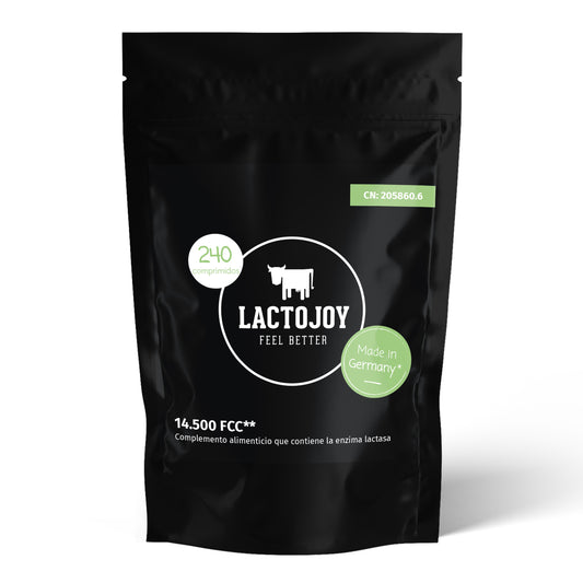 LactoJoy Píldoras de lactasa - 14.500 FCC - Bolsa de recambio de 240 unid.